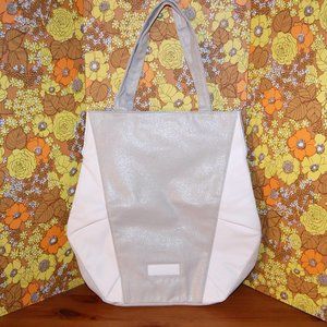 ISSEY MIYAKE Parfums White & Silver fabric TOTE shoulder BAG